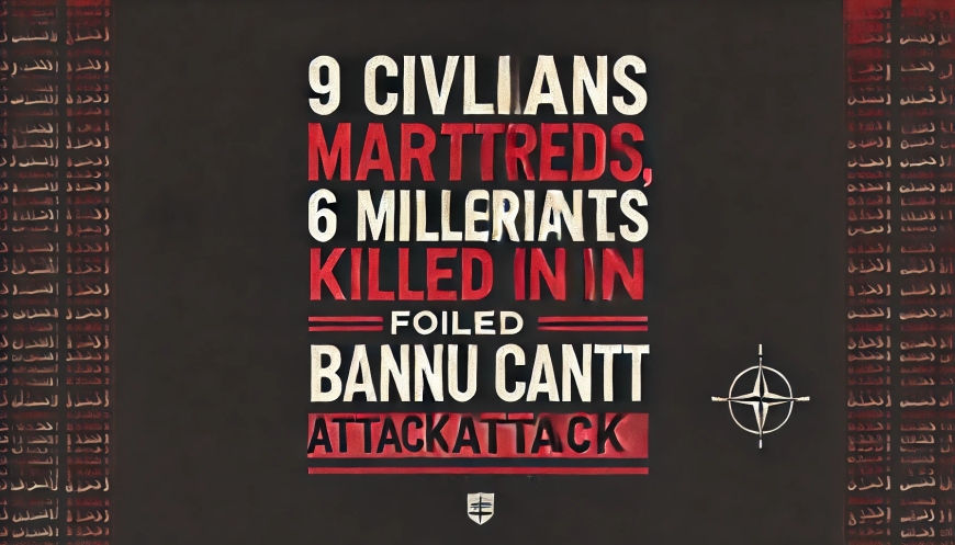 9 civilians martyred, 6 militants killed in thwarted Banu Cantt attack by the security forces